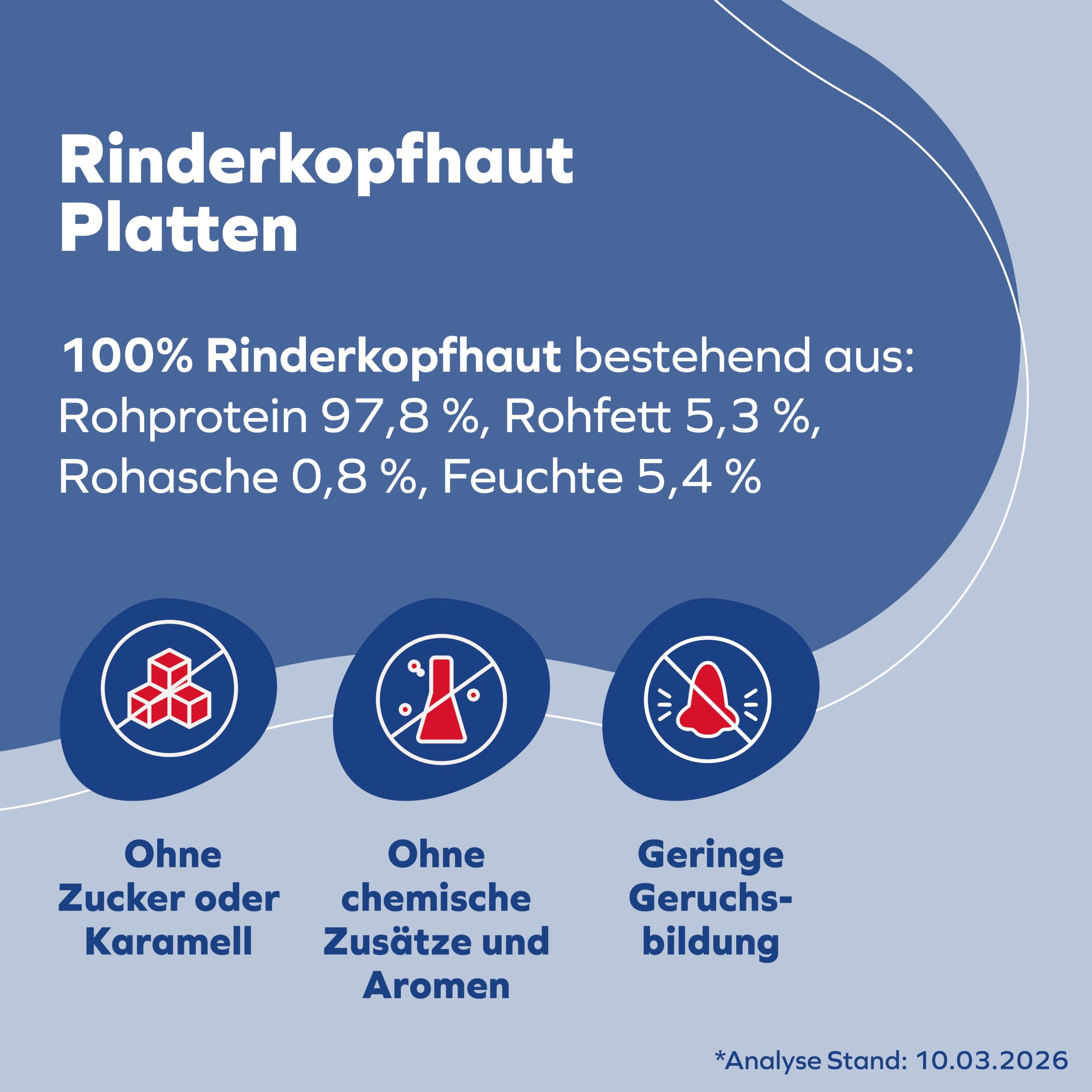 Rinderkopfhautplatten getrocknet - Dog Snacks Zahnpflege Hund - Hunde Kauartikel 2500g