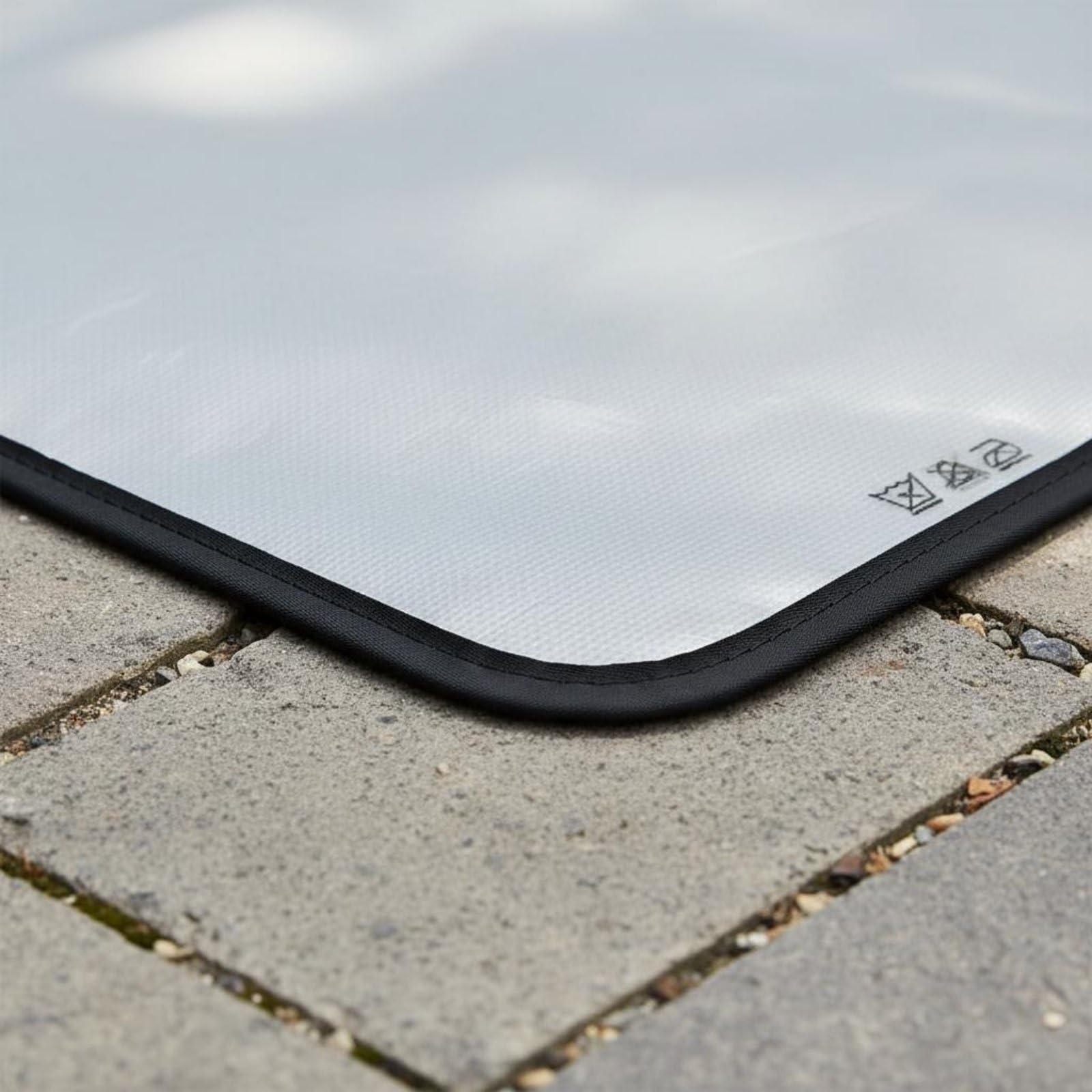 Feuerfeste Unterlage Grillmatte Bodenmatte Brandschutzmatte Hitzeschutz Silikonbeschichtetes Glasfasergewebe Blockiert Wärmestrahlung Und Funken für, Grau, 165-99cm