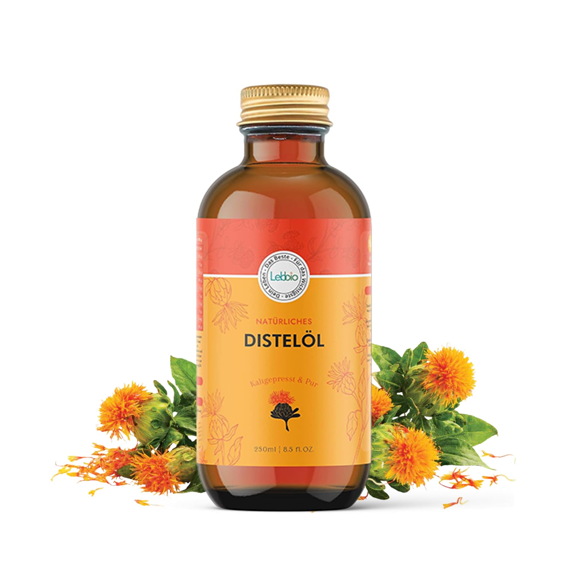 Huile De Carthame Pressée à Froid Wellbear – 250 Ml, Naturelle | Cuisine & Cosmétique