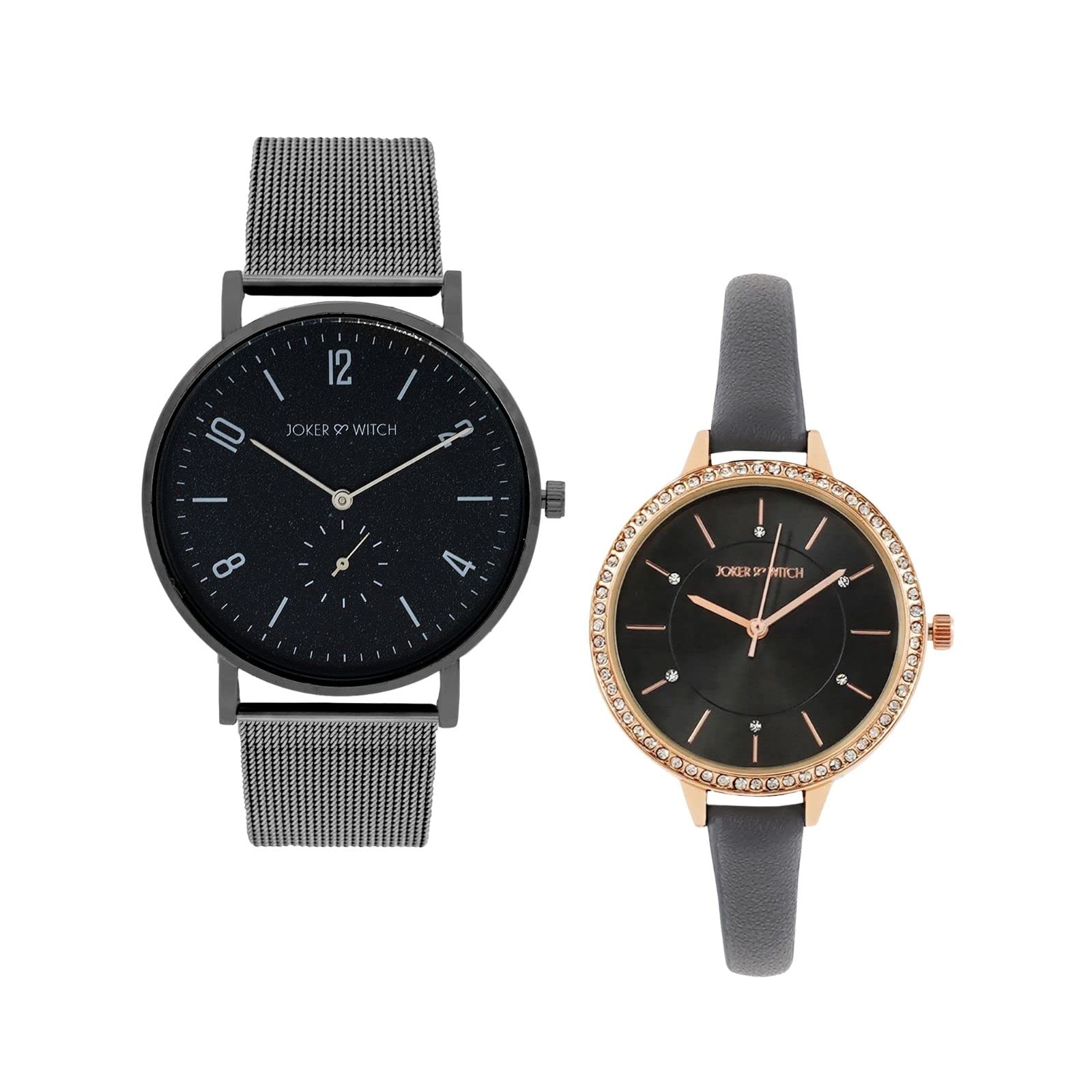 Joker & Witch Stainless Steel Tom & Jerry Couple Analogue Watches, Black Dial, Gray Band (B0BVB3LGWH) Amazon Price History, Amazon Price Tracker