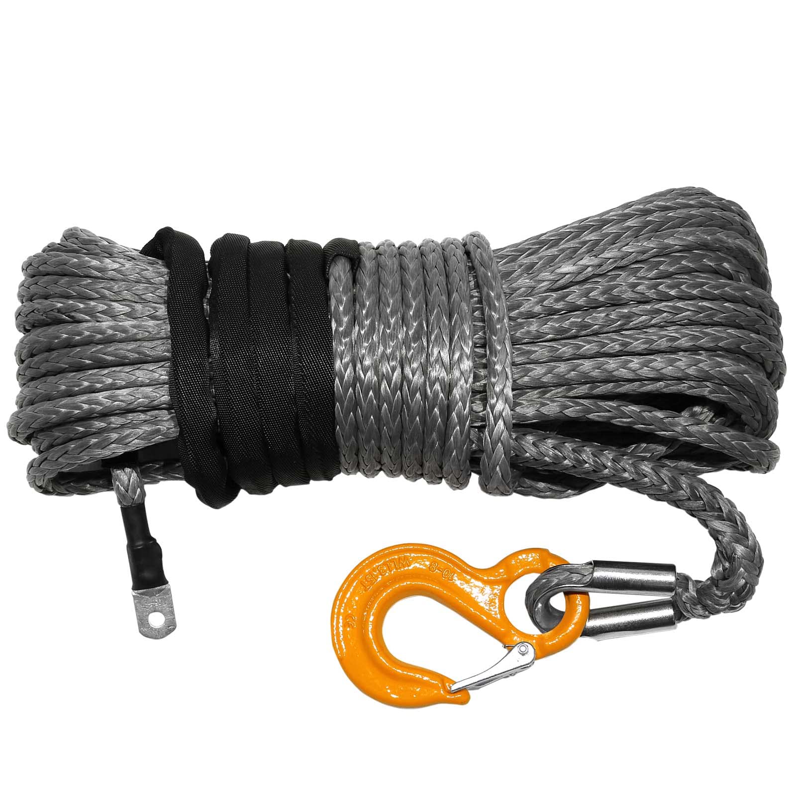 WINCHMAX. - Corda Sintetica per verricello di Alta qualità, 30 m x 12 mm, con Gancio da Competizione