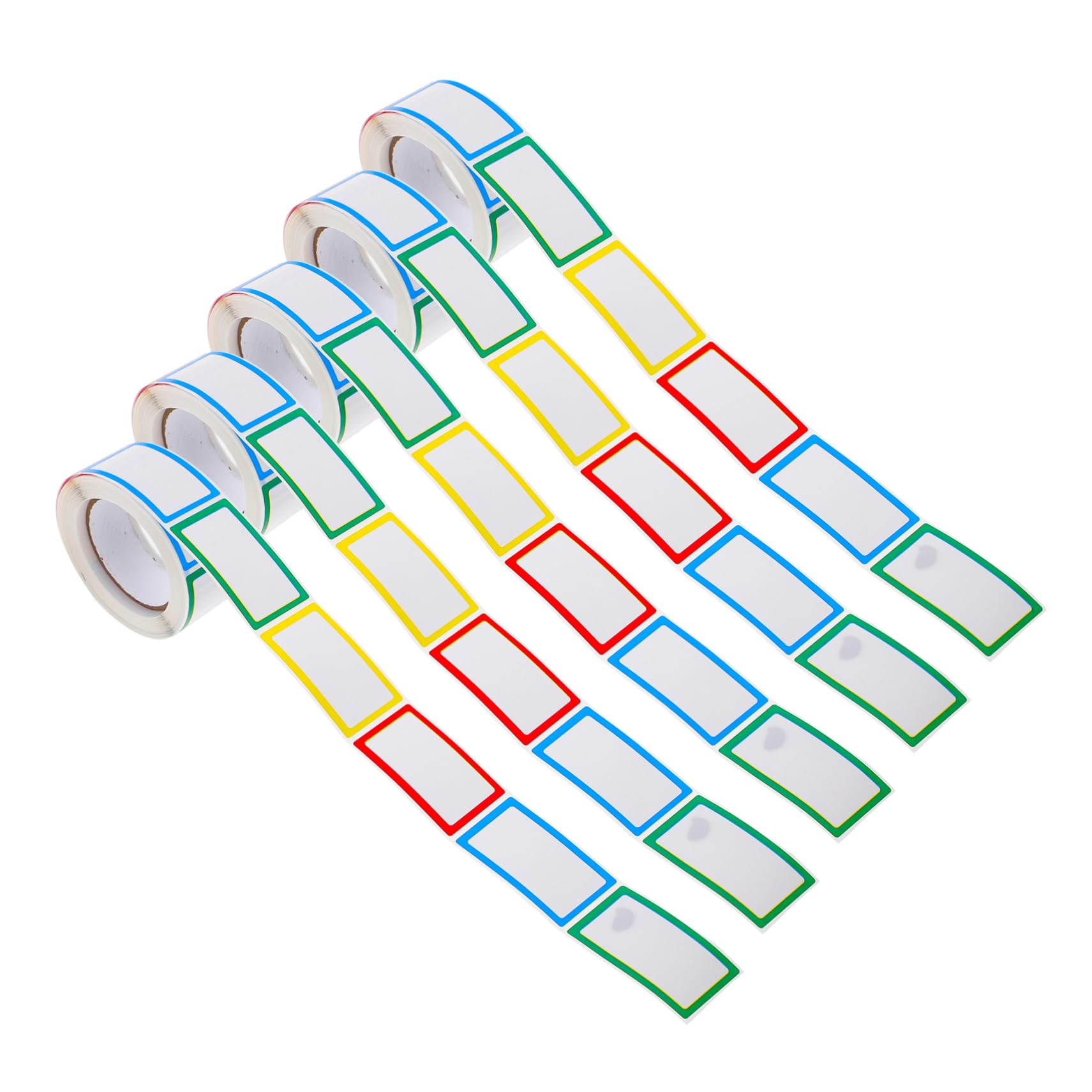 Operitacx 5 Sätze Selbstklebende Etiketten Für Flaschen Bunte Leere Aufkleber Für Diy Beschriftungen Für Gewürzgläser Vorratsdosen Und Kreative Projekte 5 Rollen * 5