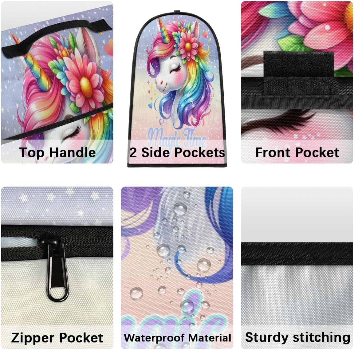 cfpolar Kitchen Aid Mixer Cover Compatible with 6-8 Quarts Unicorn Rainbow Animal Stand Mixer Cover Kitchen Aid Mixers Accessories Appliance Organizer Bag Dust Covers with Zipper Pocket