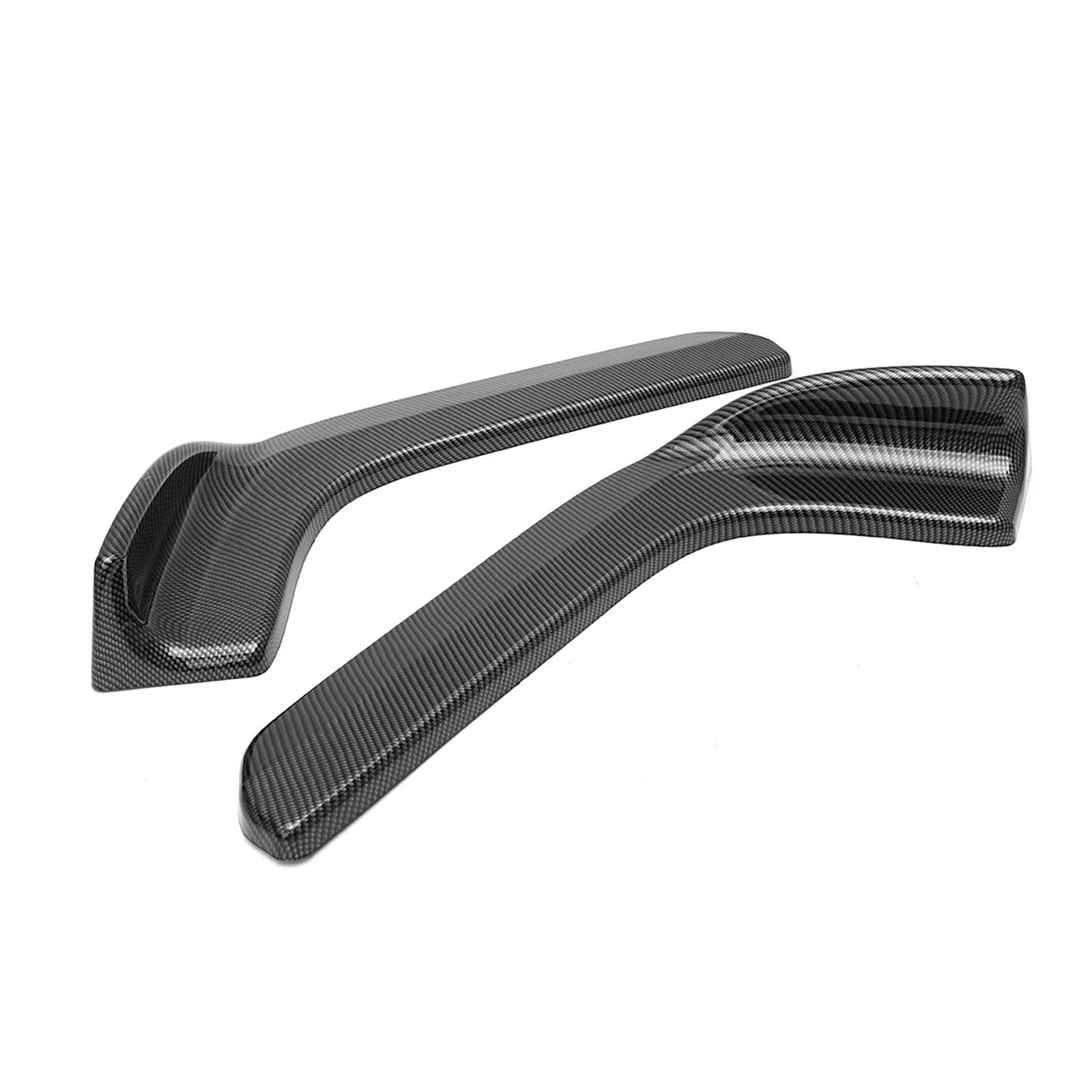Car Carbon Fiber Style Universal Winglet Type Car Front Bumper Lip Diffuser Deflector Spoiler Splitter Canard Lip Body Kit Wrap Angle Spoiler