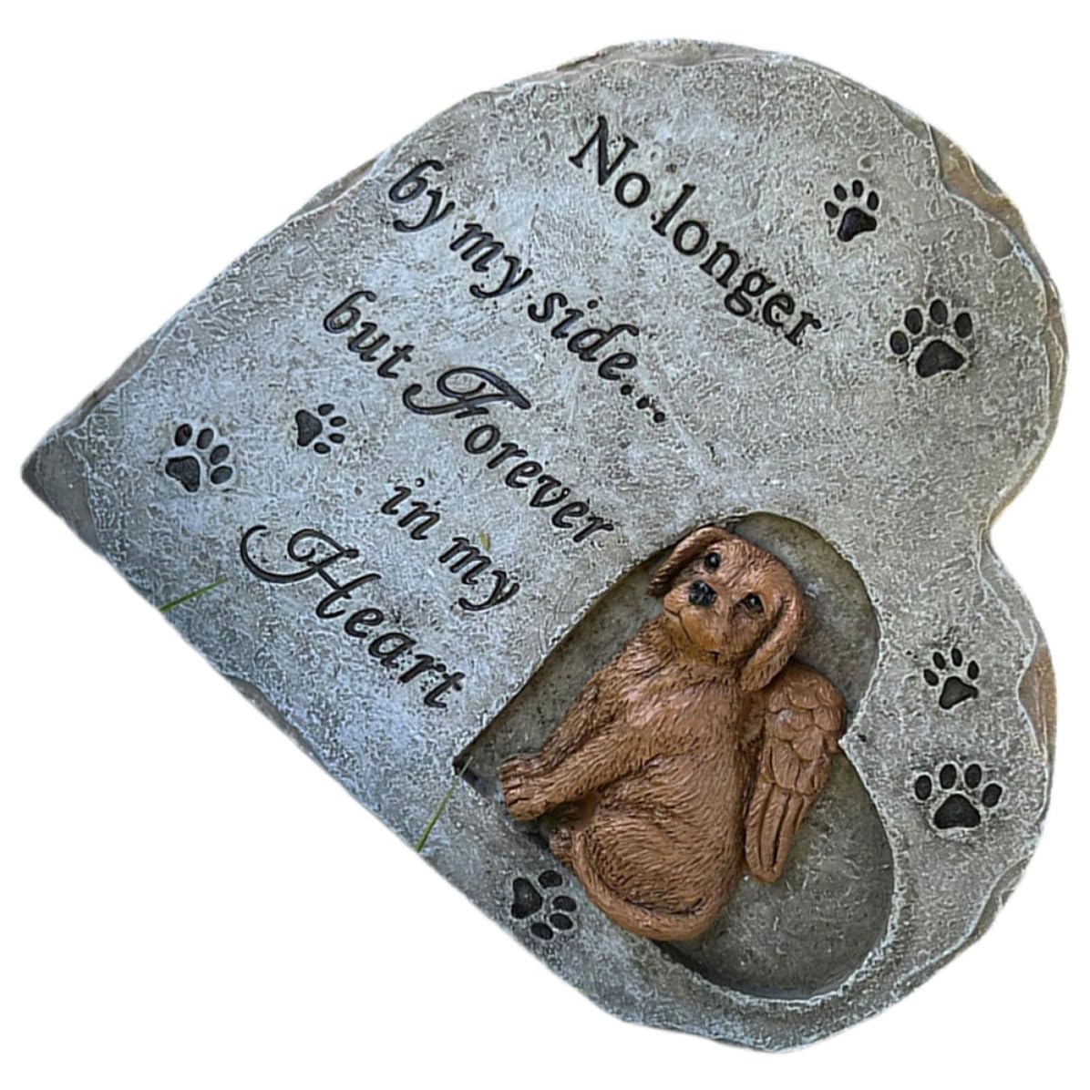 DOITOOL Pietra Commemorativa per Cane in Resina Resistente all'Usura a Forma di Cane, per Giardino e Cortile All'aperto, Monumento Memoriale per Animali Domestici