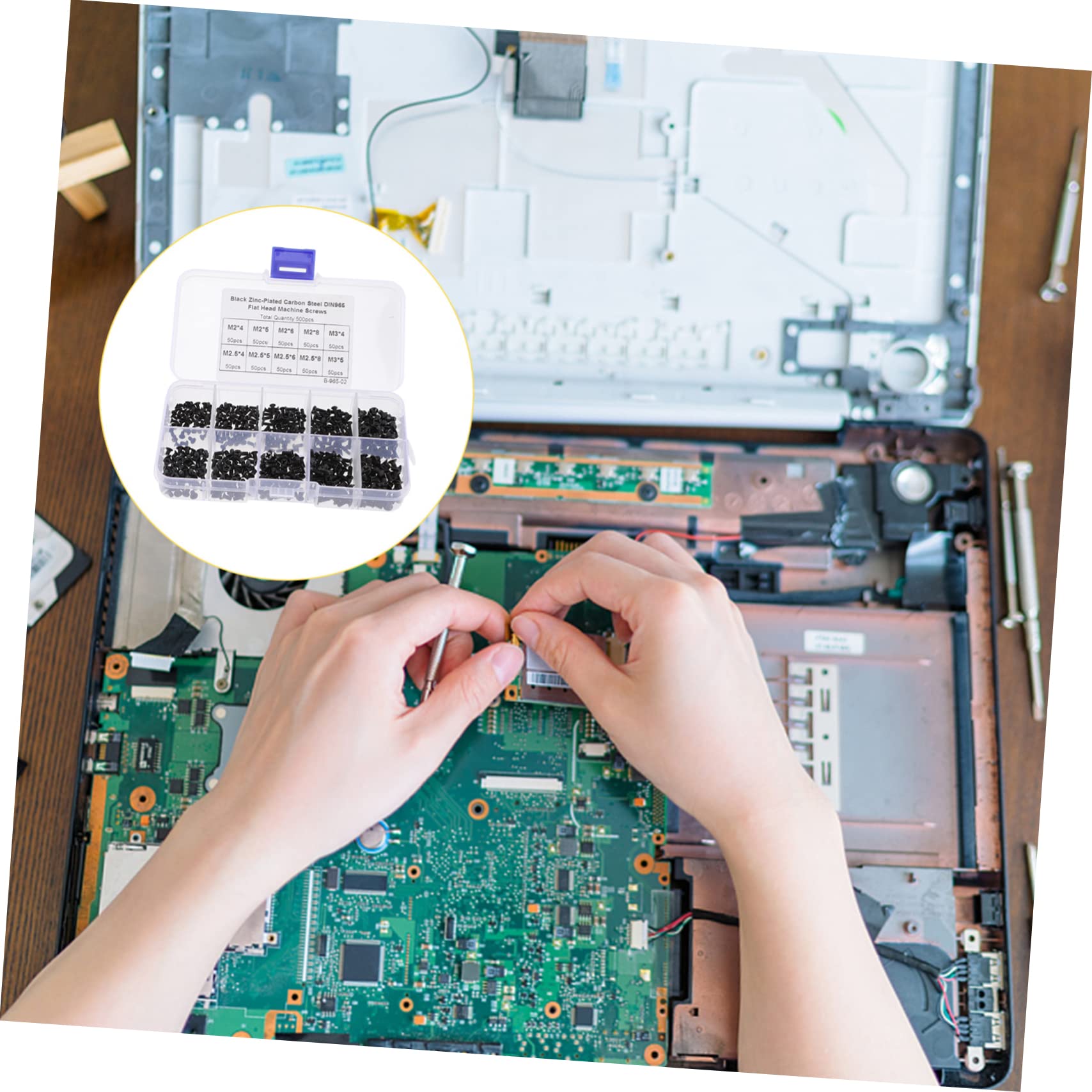 ULTECHNOVO 4sets Viti Svasate Per Computer Assortimento Di Viti Autofilettanti Al Carbonio Per Riparazioni Laptop Design Ordinato e Facile Installazione