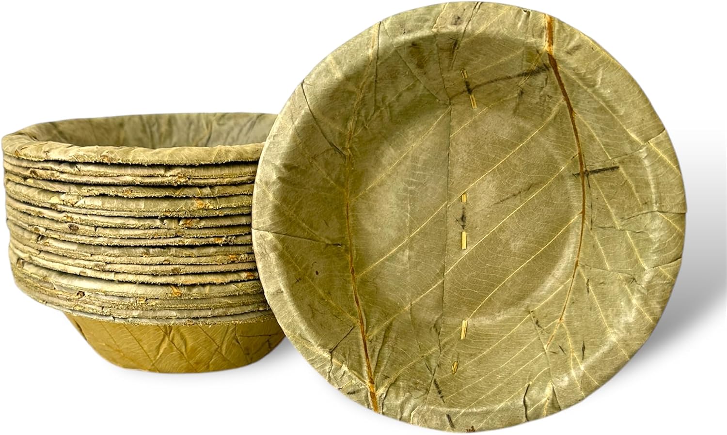 Single Use Sal Leaf Bowls (5" inch, 20/pack) | Zero Waste, Biodegradable, Backyard Compostable | For Parties, Picnics, BBQ’s, Weddings, Outdoor Festivals