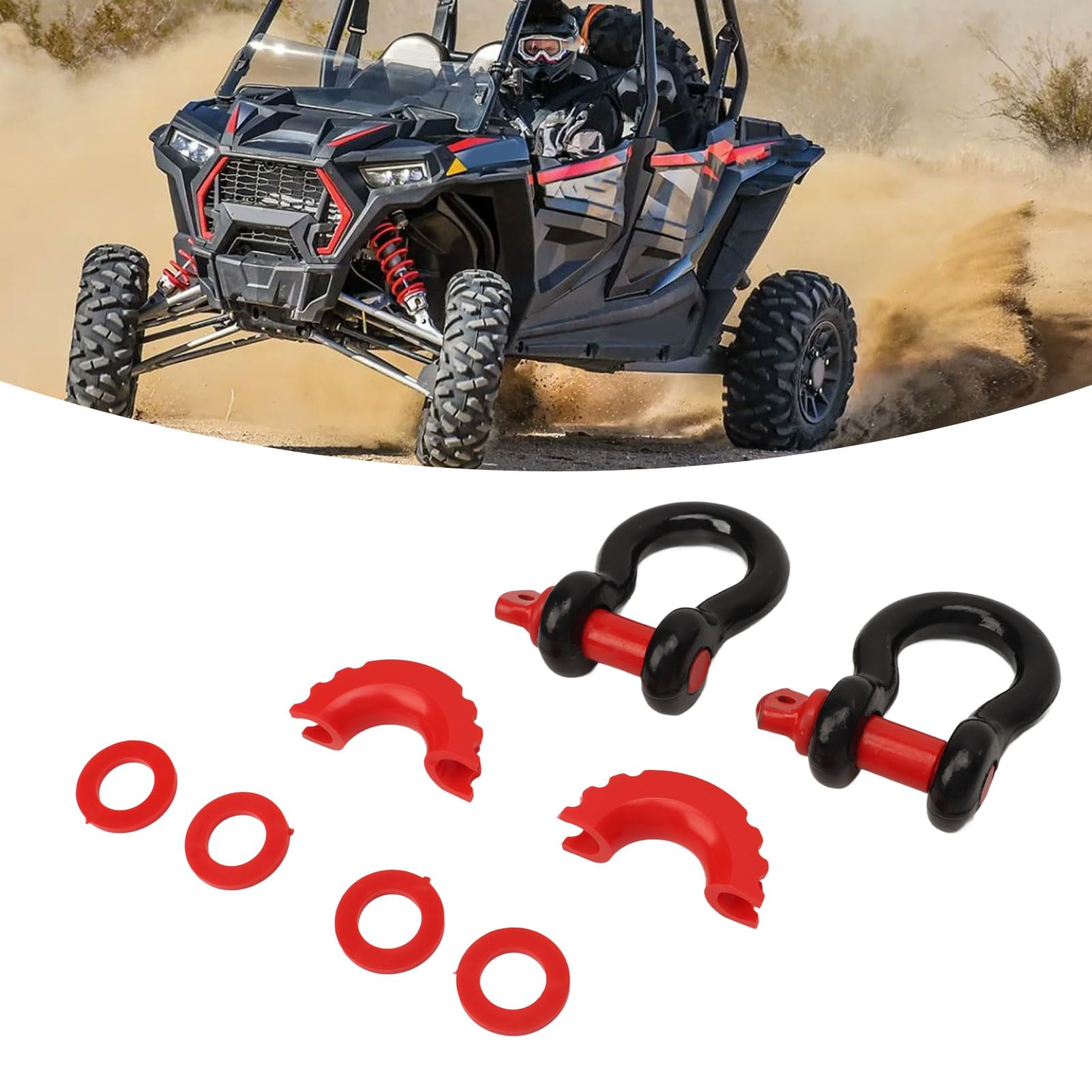 Abschleppschäkel D-Ring 19 Mm – 19 T Bruchlast, Mit Isolierscheibe, Für Geländewagen, Trailer & Offroad