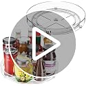 Image of Transparent Rotating Rack - 360 Turntable Organizer Tray for Kitchen, Pantry, Bathroom, Makeup & Fridge | Clear Lazy Susan for Spices, Condiments & Skincare Storage (U-2)