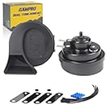 GAMPRO 130DB Super Loud Electric Snail Horn Dual-Tone Waterproof Replacement Universal for Any 12V Vehiclessi (Mini)