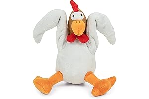 Action Plush Chicken Animated Squeaky Dog Toy, Chew Guard Technology