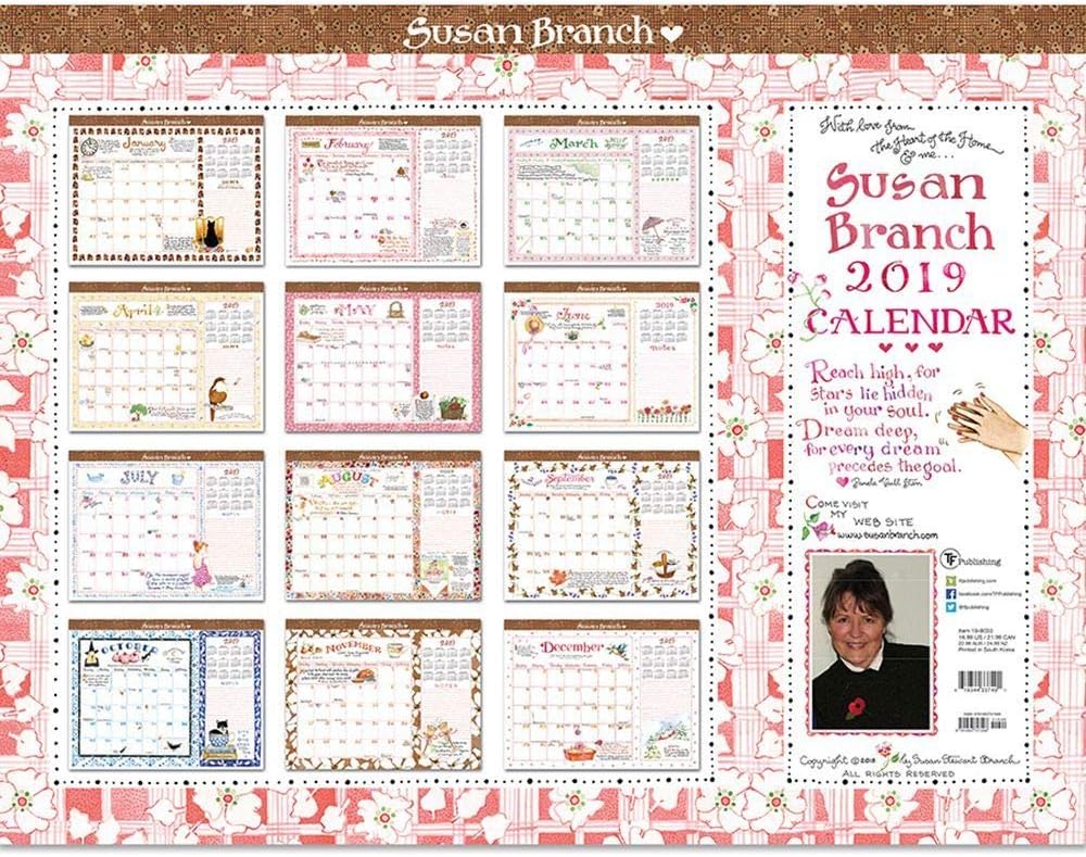 2019 Susan Branch Heart of the Home Desk Pad Blotter (22 x 17 Calendar)