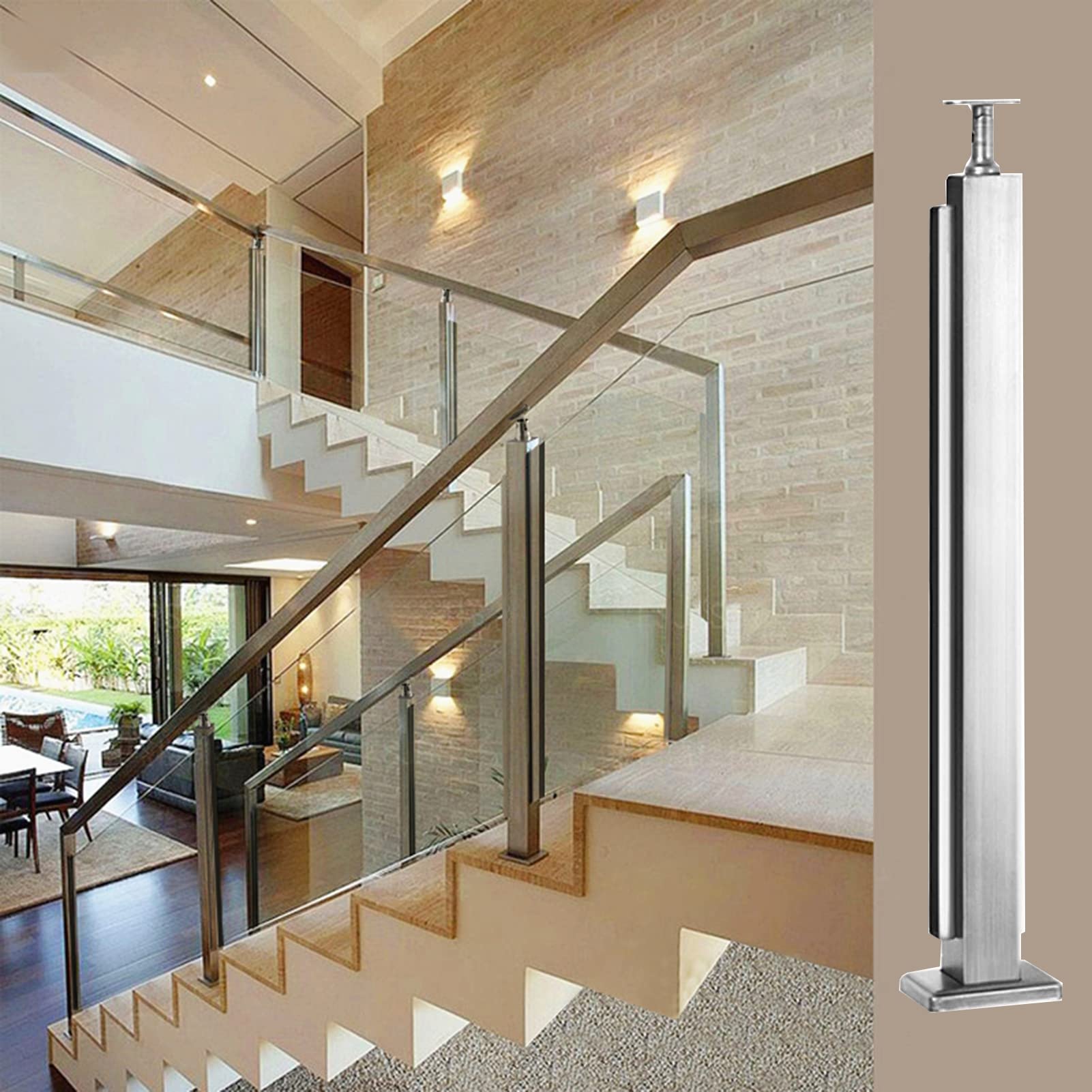 Garde-corps de terrasse extérieur de 105 cm pour aménager une véranda