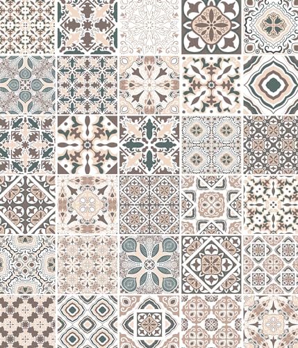 WENKO Fond de hotte Verre, crédence Murs Carreaux Ciment | Hygiènique résistant aux Chocs| Protège Vos Murs des éclaboussures| Nettoyable | Usage Vertical ou...