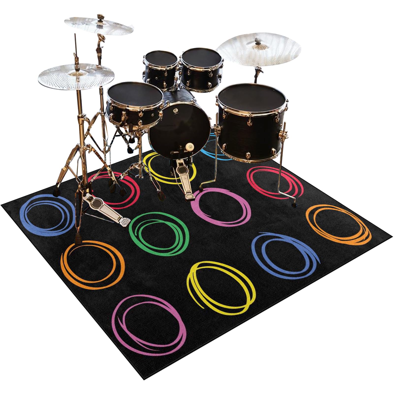 Tapis Pour Batterie Insonorisé Et Antidérapant 140x100 Cm - Pour Batteries Acoustiques Et Électroniques