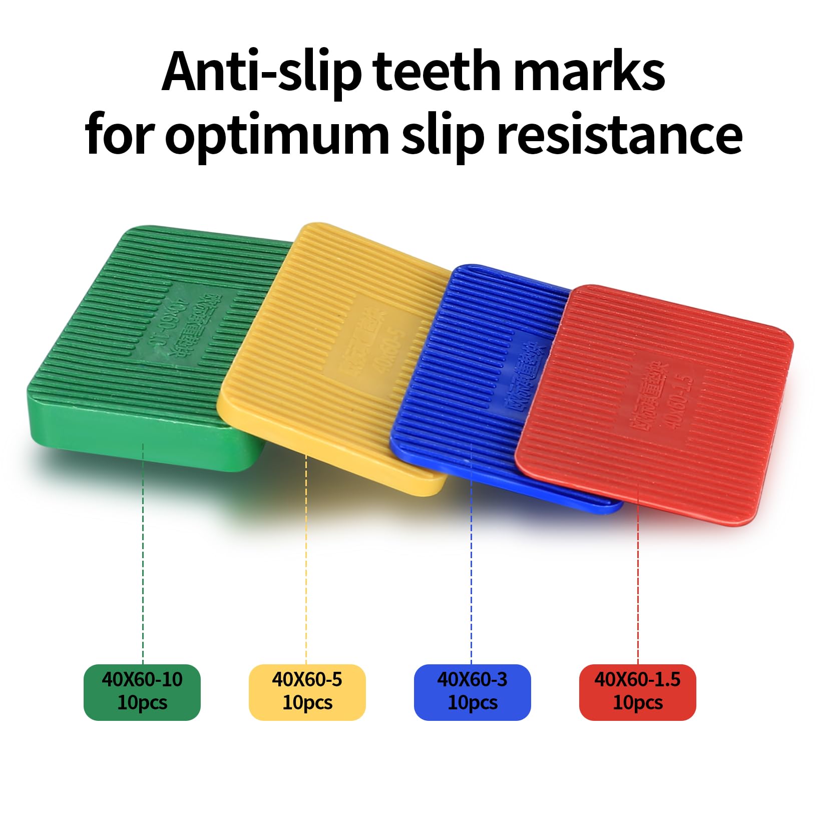 Plastic Packers & Shims Variety Pack – 300 Pieces, 1-6mm Thickness, For Levelling & Fitting