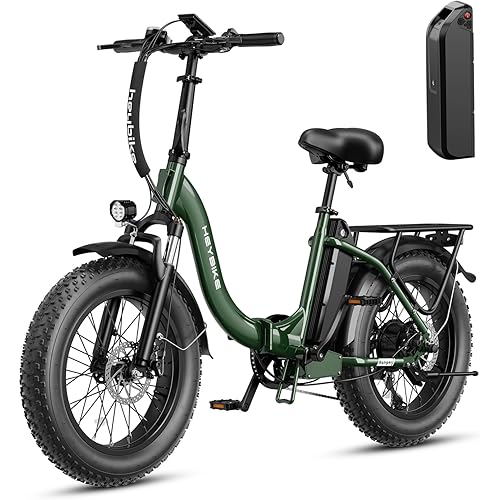 Heybike Electric Bike for Adults Ranger 2.0 with Peak 1400W Peak Motor, [Up to 28MPH & 60 Miles] 20''×4.0" Fat Tire Ebike, 600Wh Removable Battery Adult Electric Bicycles
