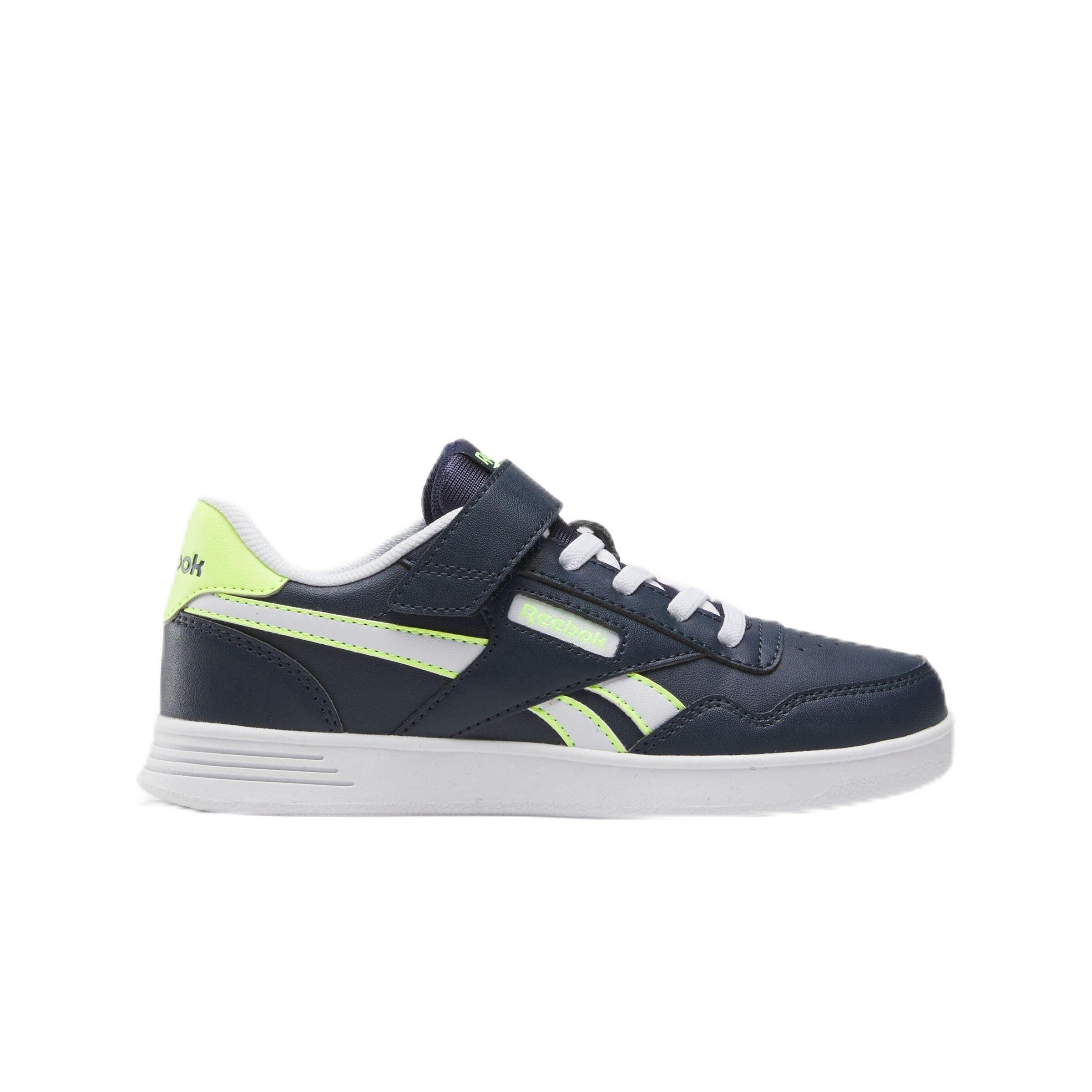 Reebok Court Advance Elastic LACE & TOP Strap VECTORNAVY/DIGITALLIME/White Male Tennis Shoes