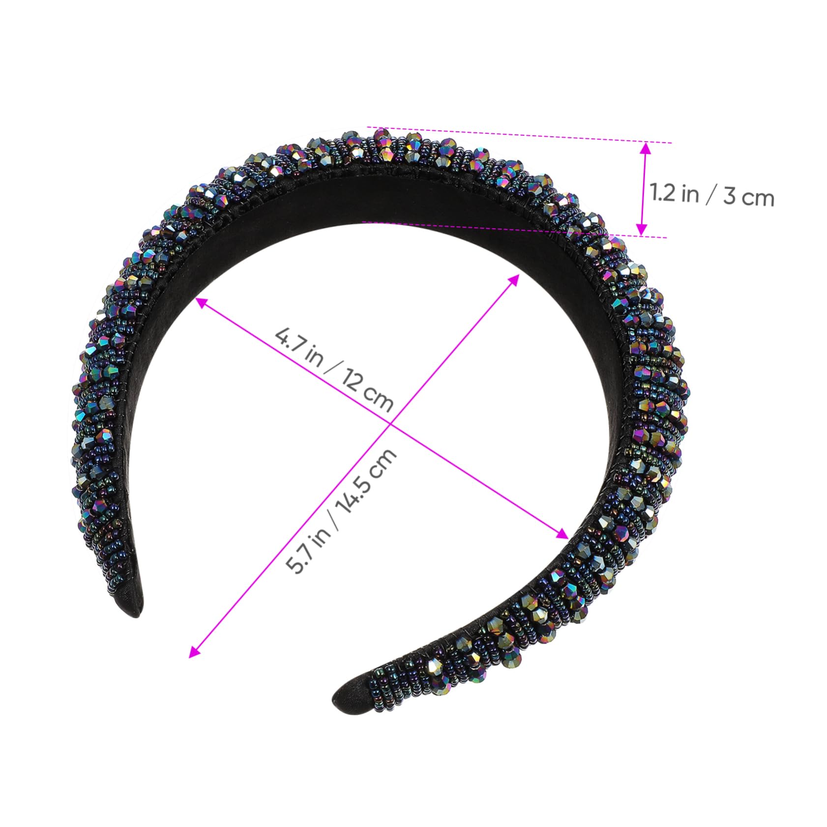 FRCOLOR 3 Hermosas Diademas De Diamantes De Imitación Con Ala Ancha Para Mujer Pinza Para El Cabello Con Cristales Lazo Para El Cabello.