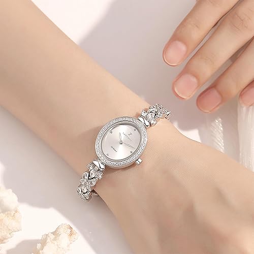 Miniatura 3 de LANZOOM Reloj retro de cuarzo para mujer, caja de acero inoxidable, relleno de oro, regalo ideal para vacaciones y ocasiones especiales.