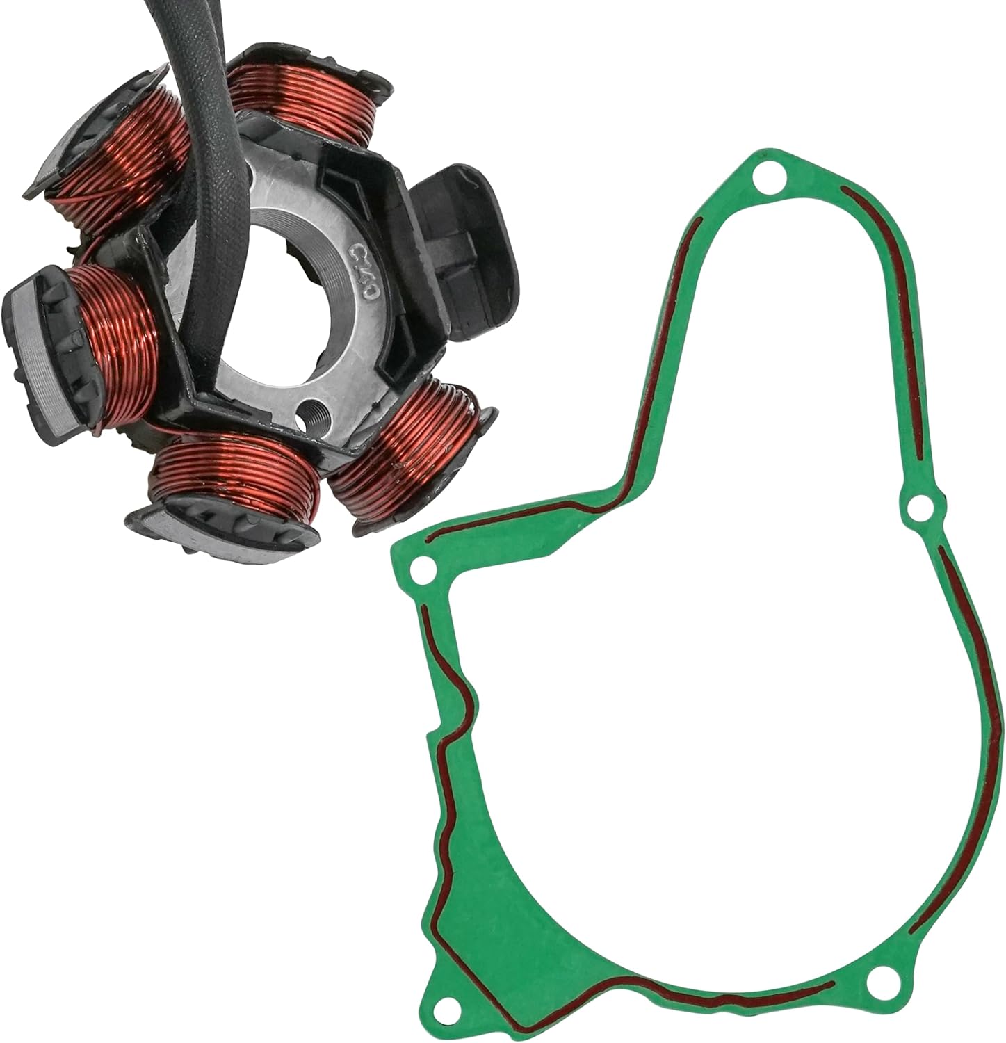 Caltric Stator and Gasket Compatible With Honda Trx90Ex Trx90 Ex Trx 90 Sportrax 90 2X4 2006 2007 2008