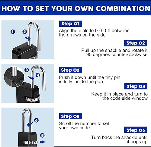 Miniatura 4 de Chumia Paquete de 32 candados de combinación de 3 dígitos, cerraduras pequeñas combinadas, impermeables, para equipaje, mochila, maletas, caja de