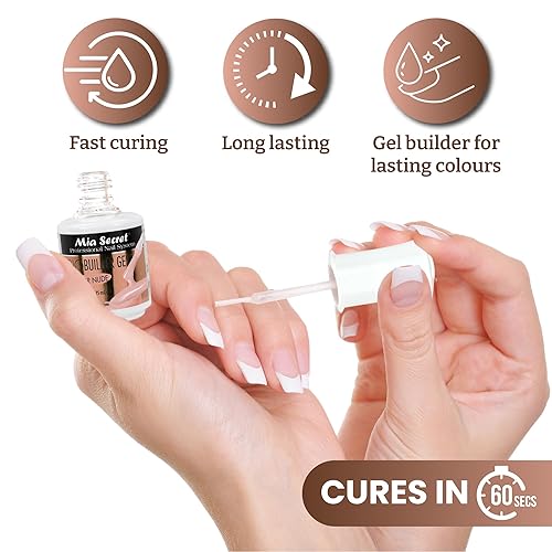 Miniatura 6 de Mia Secret Professional Nail System Bio Builder Gel Polish - 0.5 onzas líquidas (cubierta nude)