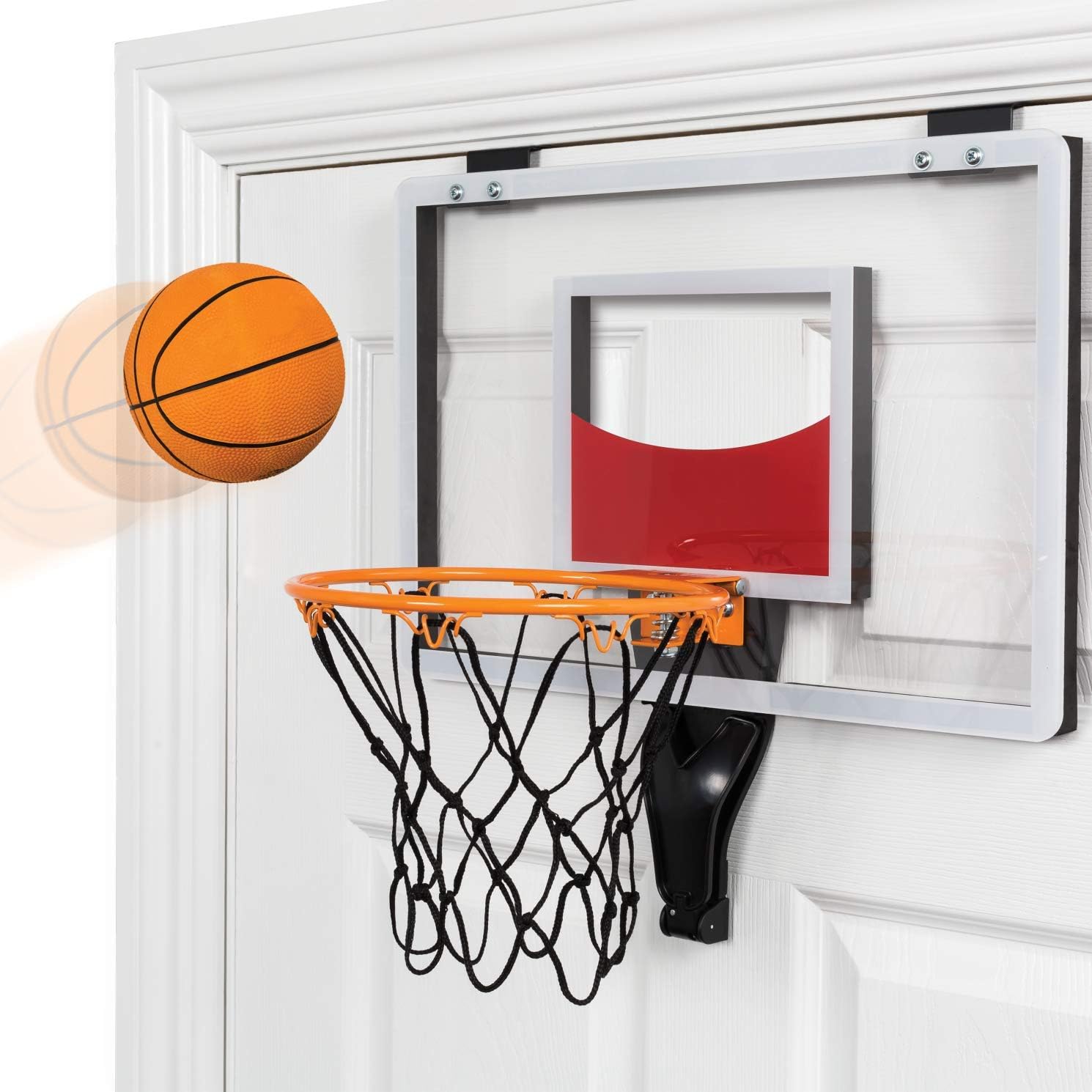 Deluxe Over The Door Basketball Hoop with Ball and Pump