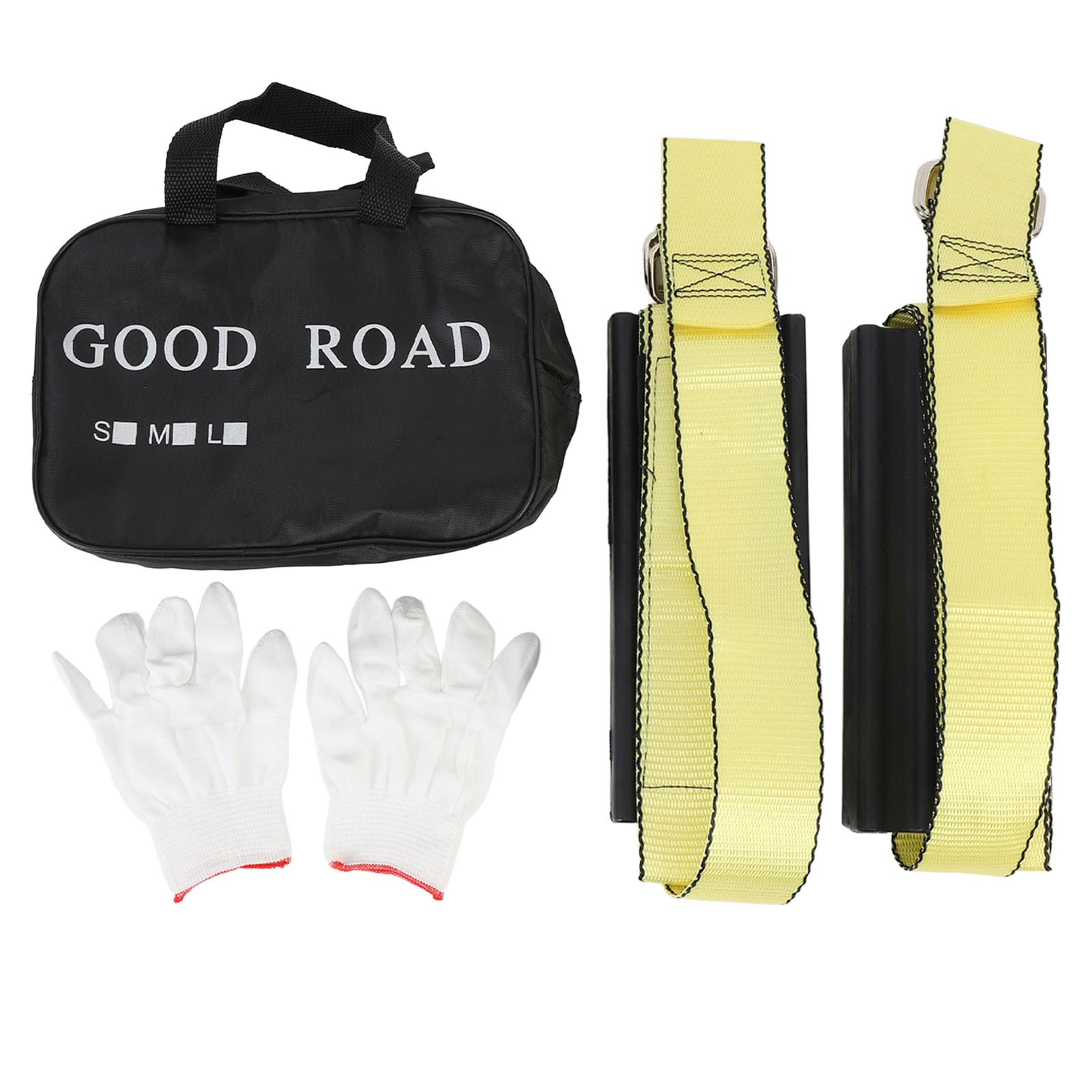 2 correas de tracción para neumáticos con guantes de trabajo, correas de emergencia para neumáticos para camiones y SUV grandes, correas antideslizantes para neumáticos, material