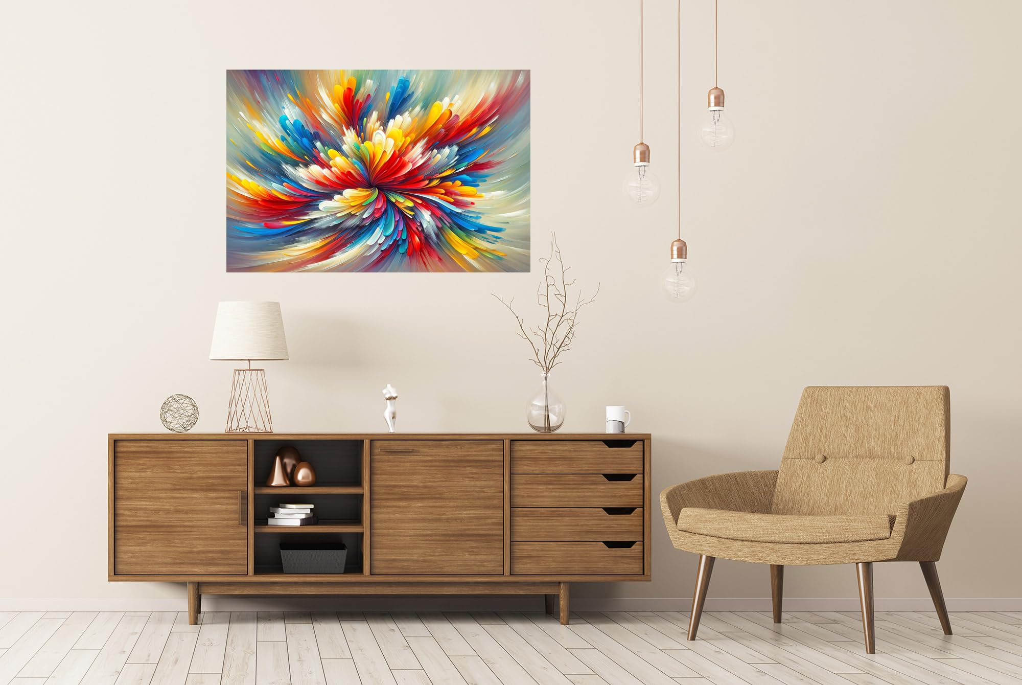 islandburner Prime XXL - Poster con esplosione colorata di colori e forme, opere d'arte
