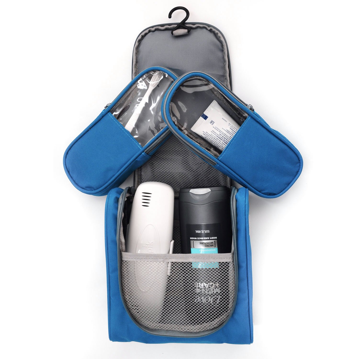 TLG 3 in 1 Toiletry Bag For Men & Women With Two Detachable Pockets (Navy)