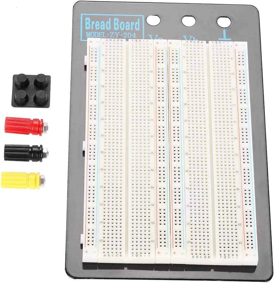 – Hyuduo Breadboard, 1660 Points Holes Plug in Solderless Circuit Test Board with ABS Material and Aluminum Baseplate, for Electronic Circuit Assembly Training