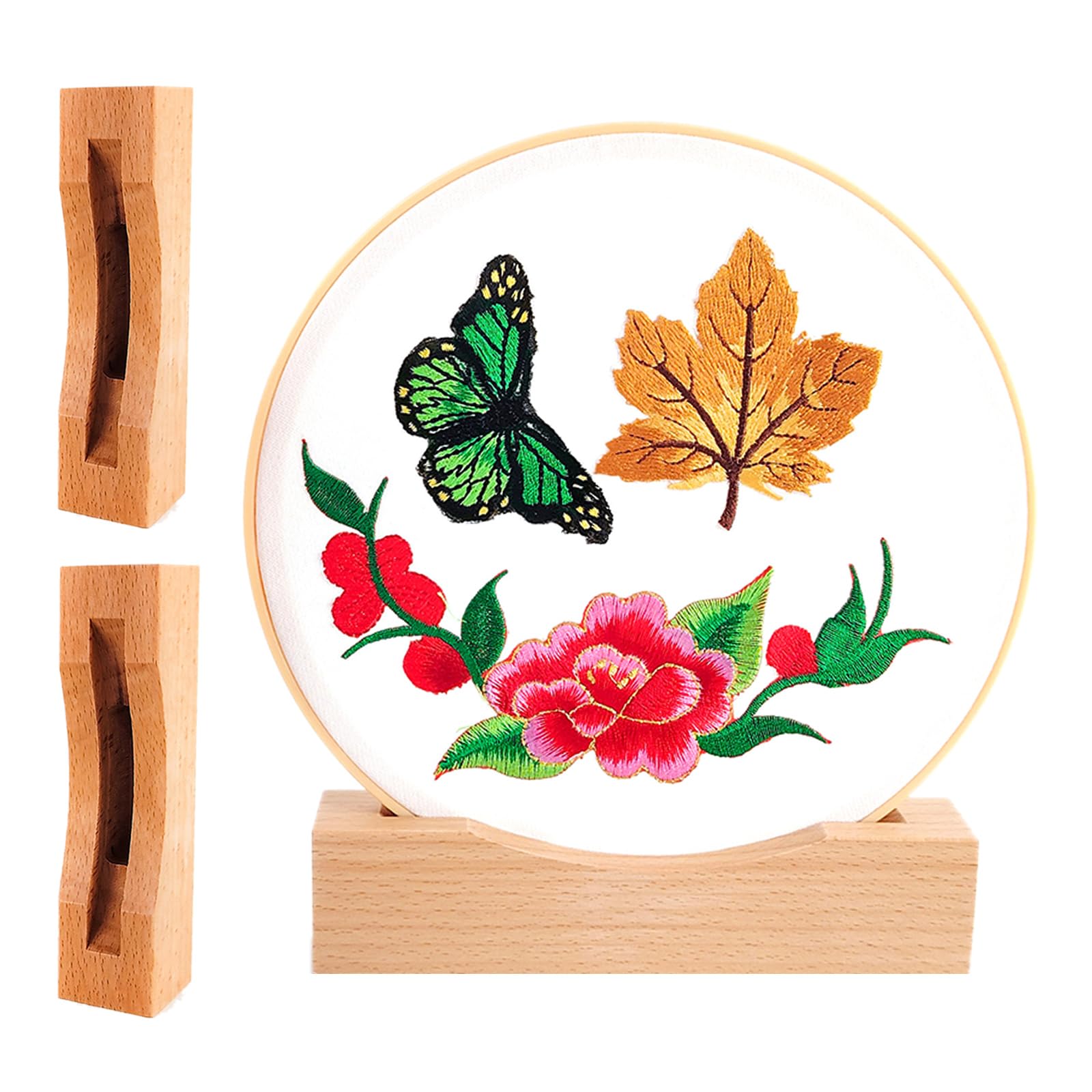 YUNHAN Embroidery Hoop Display Stand Holder Suitable Embroidery Hoop Frame,Cross Stitch Stand Base 3Pack Embroidery Display Stand Display Cross Stitch Hoop frame stand (Suitable 7-9.6IN Frame)