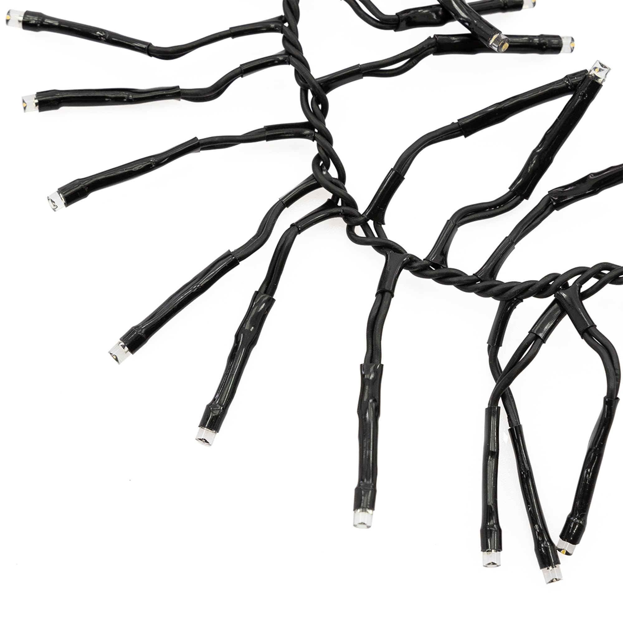 ECD Germany Catena Luminosa Grappolo 11 m 1512 LED Bianco Caldo con Timer e 8 Modalità di Illuminazione Alimentazione a Rete IP44 Luci Cluster per Albero Natale Interni/Esterni Lucine Decorative Patio