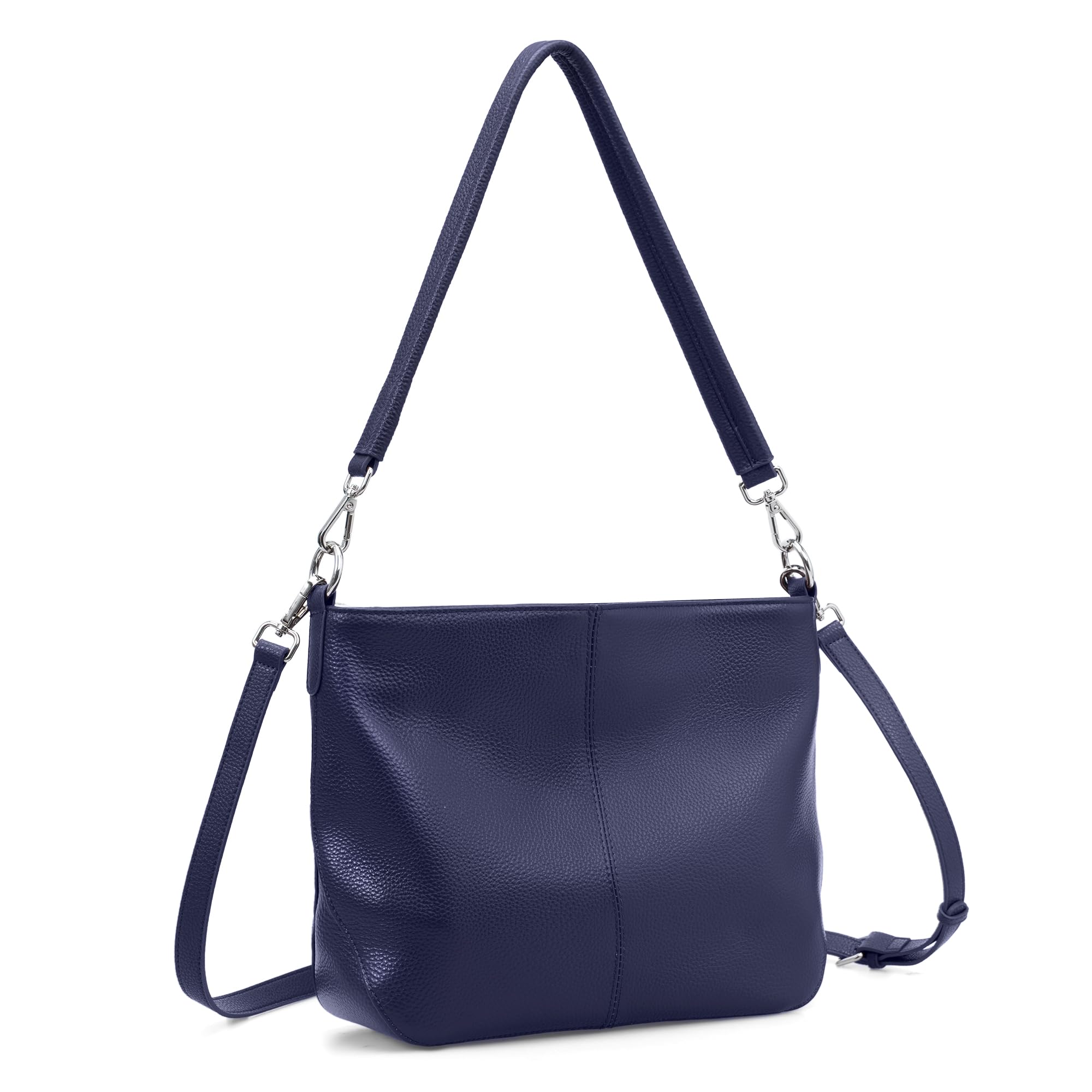 befen Bolsos cruzados de piel auténtica para mujer, bolsos de hombro para mujer, bolso pequeño y bolso de mano para mujer con 2 correas