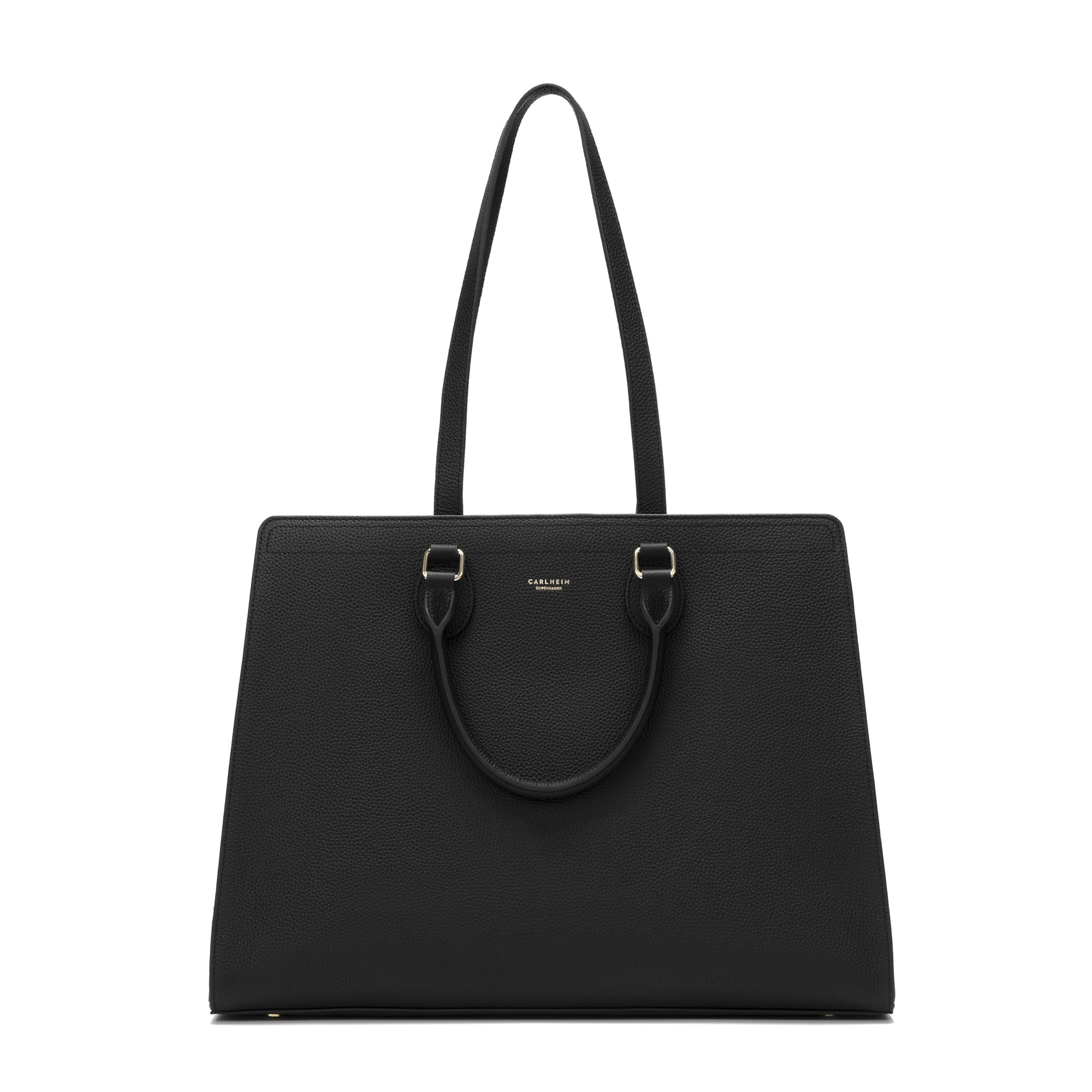Carlheim, Gotland Genuine Leather Collection, Mary Genuine Leather Handbag (Black), Black, Medium