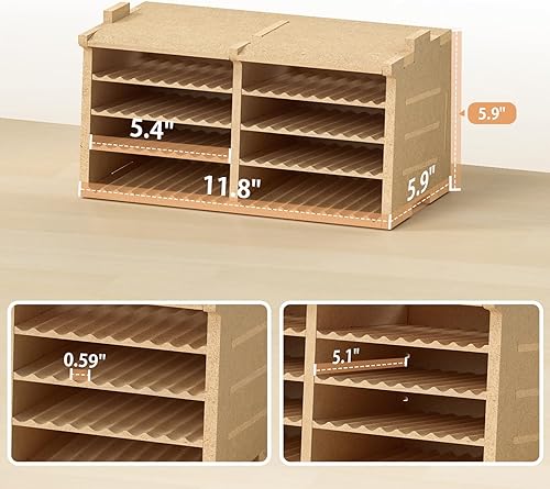 Miniatura 3 de Bucasso Kit de plástico para almacenamiento de herramientas, con capacidad para 64 herramientas de palo, material de herramienta, almacenamiento de
