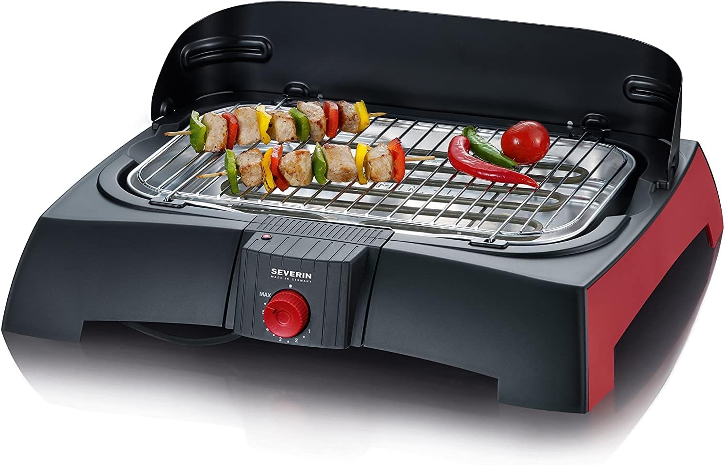 Severin 2300W Electric Barbecue Grill - Black/Red