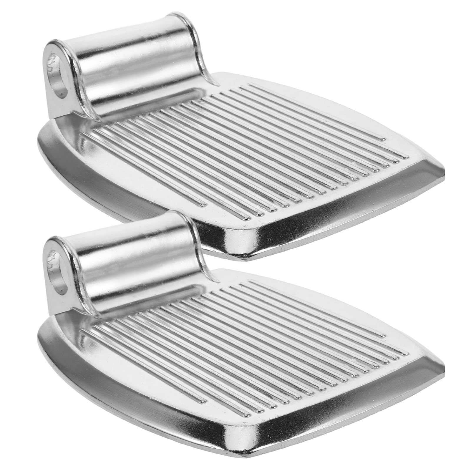 Gatuida 2 Pezzi Poggiapiedi in Lega di Alluminio per Sedia a Rotelle Foro 19 MM, Accessori per Scooter Elettrici Anziani, Supporto Stabile per Riposo Piedi e Guida Sicura
