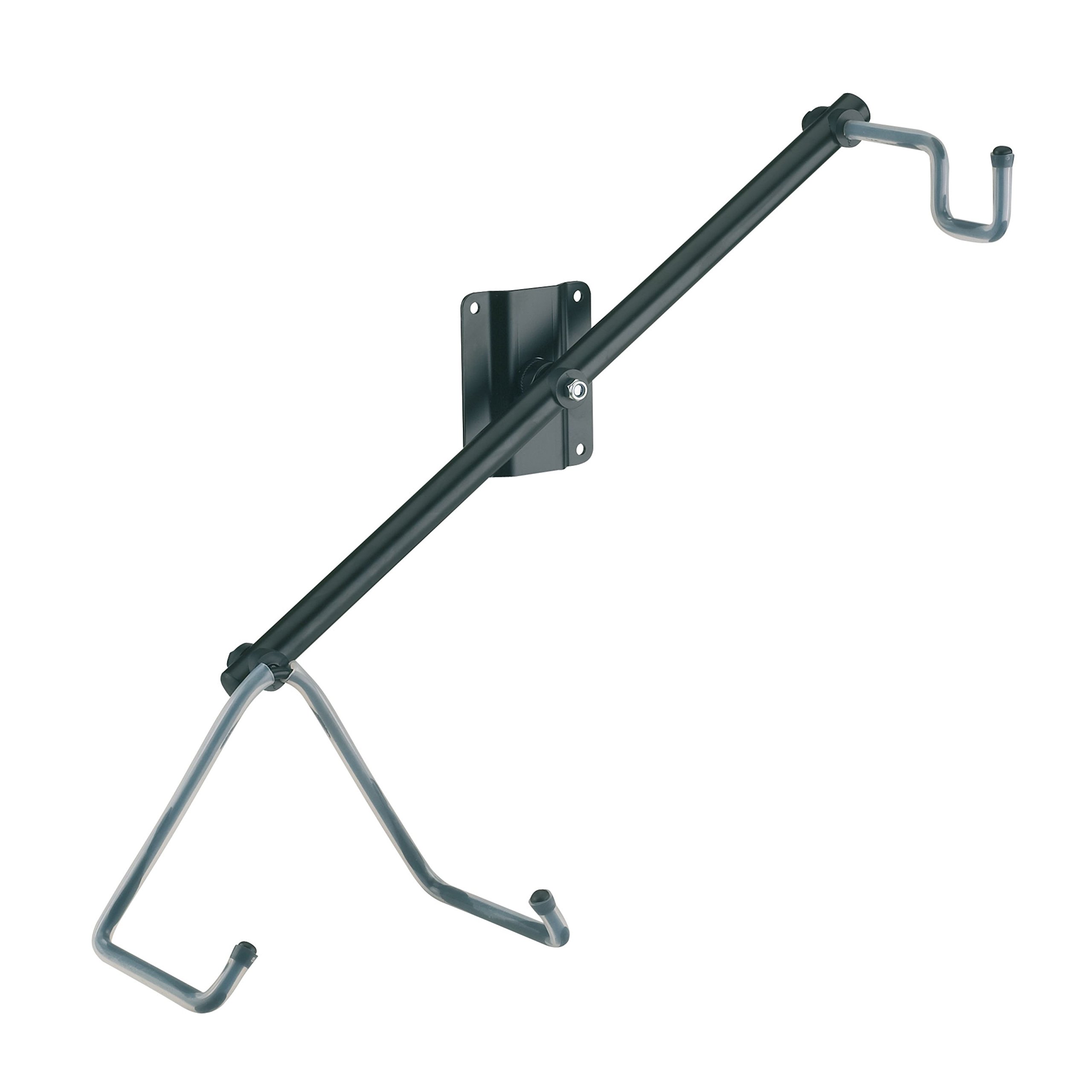K&M 16296 soporte de pared para guitarra acústica, negro - inclinado - soporte ajustable 360° - en acero