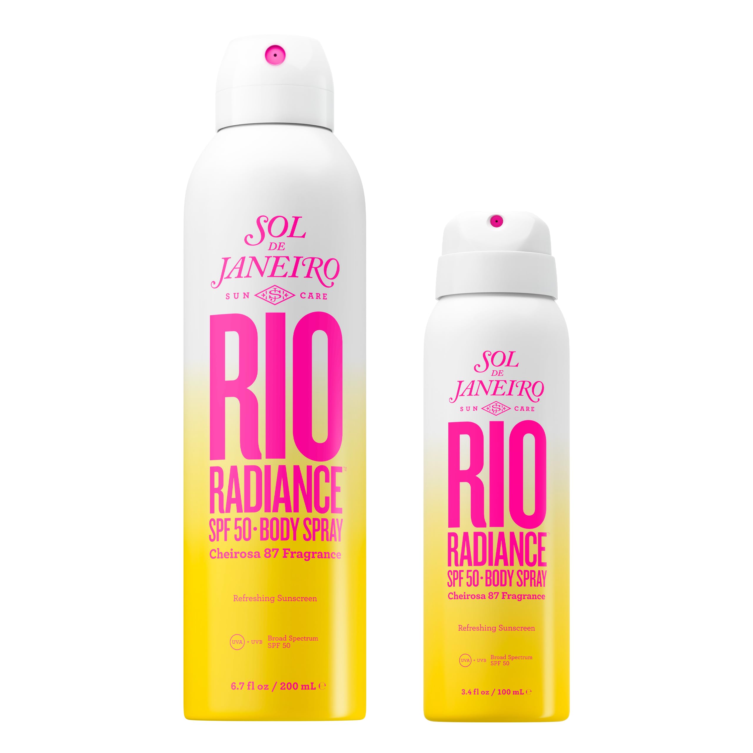 Sol de Janeiro Rio Radiance SPF 50 Body Spray Duo Spray Sunscreen for Body Sheer Coverage UV Protection