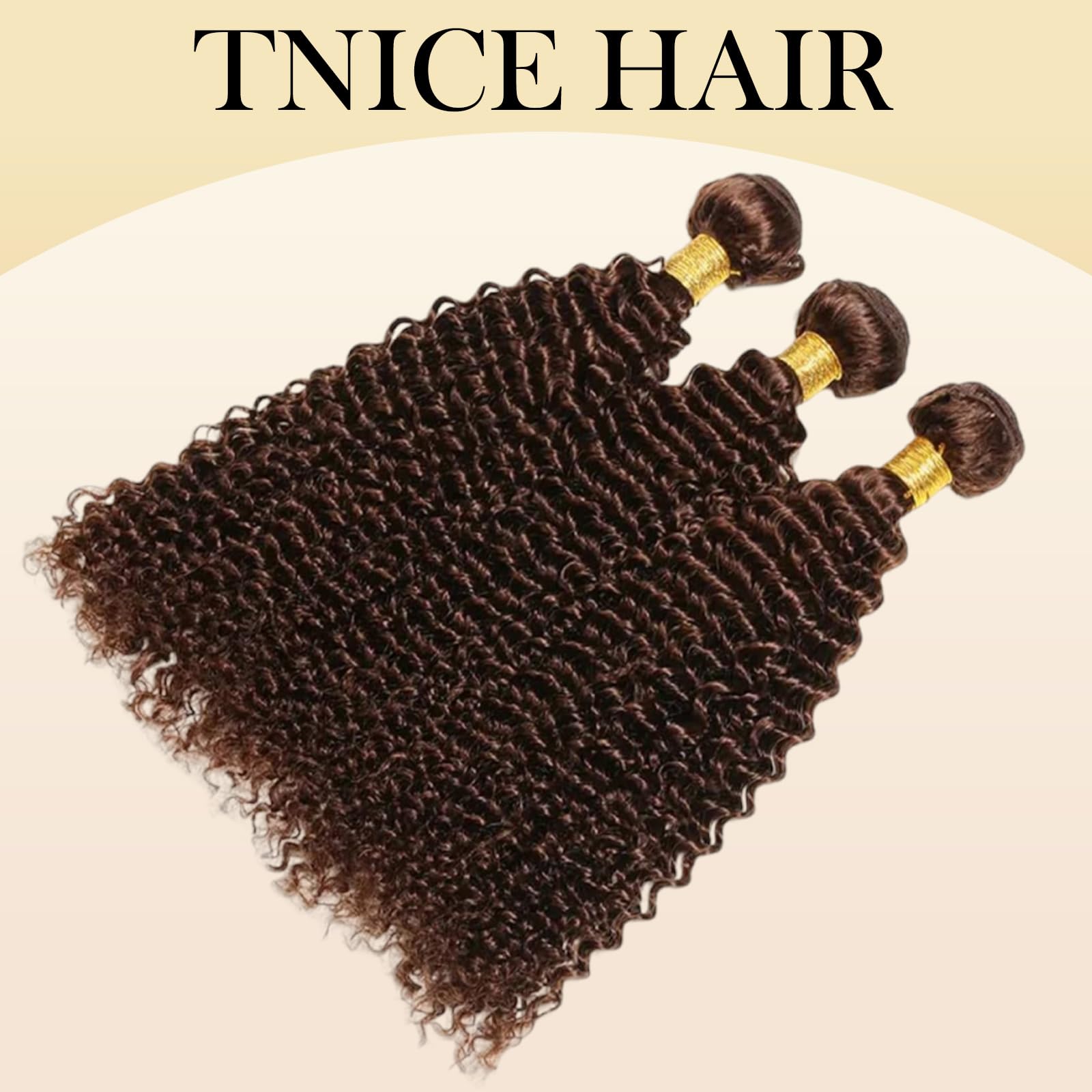 Tissage Naturel Cheveux Humain Bouclé Kinky Curly Bundles 16 16 16 Pouces