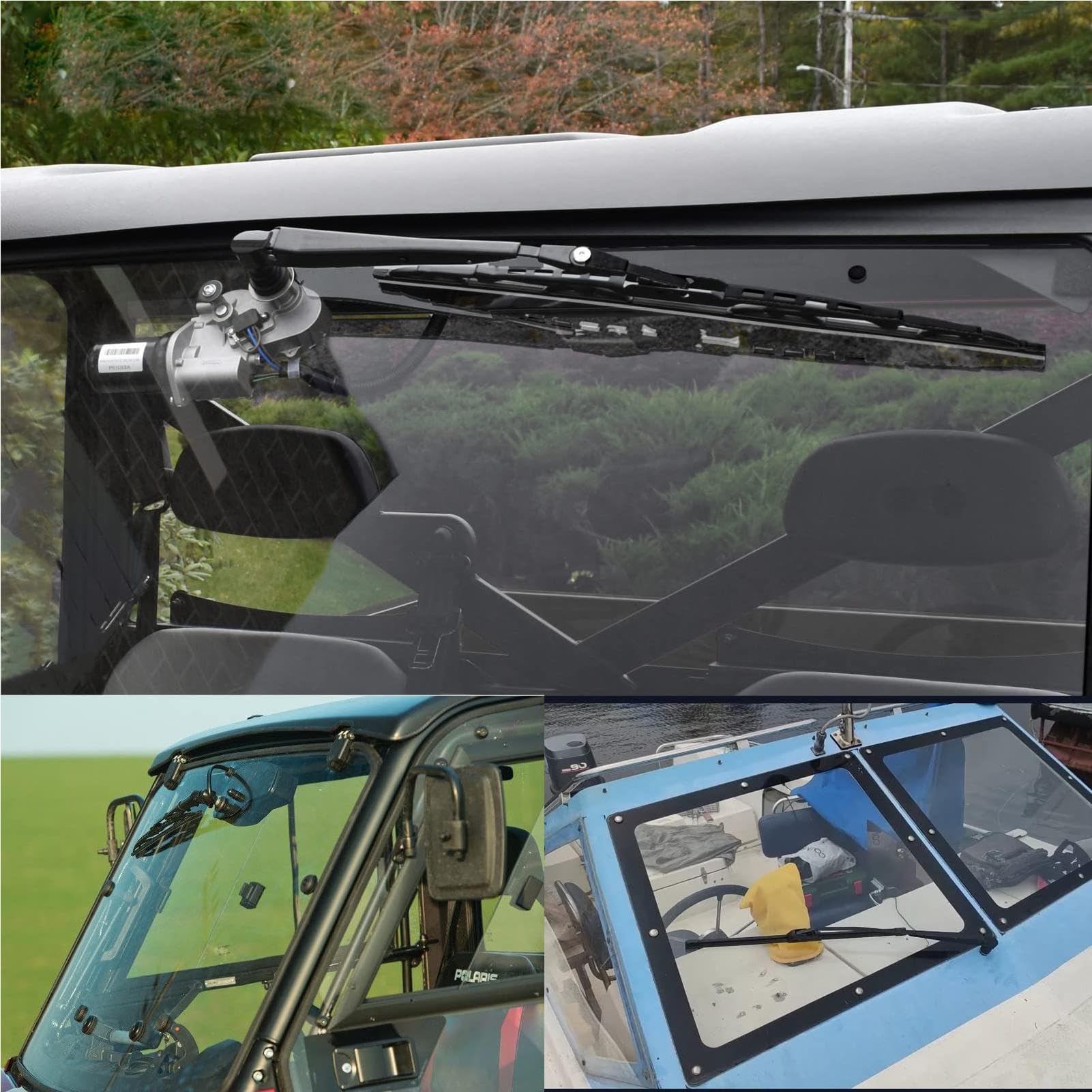 Limpiaparabrisas eléctrico de 12 V, limpiaparabrisas de alto rendimiento, piezas de repuesto de motor eléctrico de 12 V, limpiaparabrisas para todo tipo de clima, kit de limpiaparabrisas