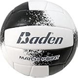 Baden Match Point Cushioned Synthetic LeatherOutdoor Recreation Backyard Volleyball + College Camp Ball All Ages Official Size 5
