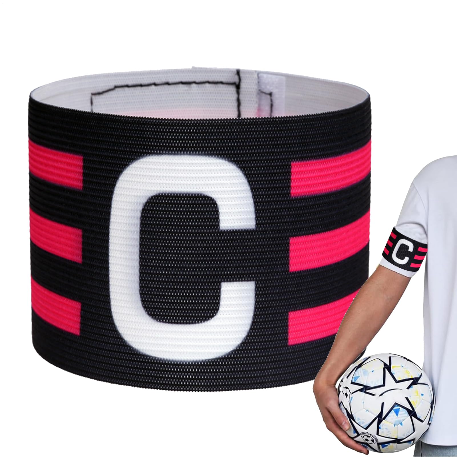 Fascia da capitano di calcio,bande di capitano di calcio | Fascia sportiva del capitano per il calcio,Bande del giocatore regolabili, accessori da gioco di calcio elastici per adulti e