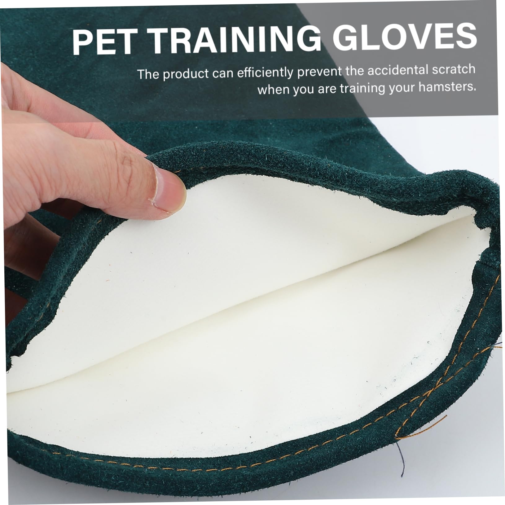 Yardwe 2 Piezas Guantes Anti-mordedura Crawler Guantes Antideslizantes Guantes de protección para Reptiles Mascota Tocar Estuche Protector Guantes de Entrenamiento Cuero
