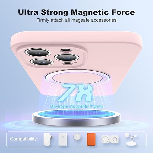 Miniatura 3 de Cyberowl Funda para iPhone 13 Pro Max con soporte de anillo magnético de silicona de 6.7 pulgadas para mujeres y hombres compatible con MagSafe