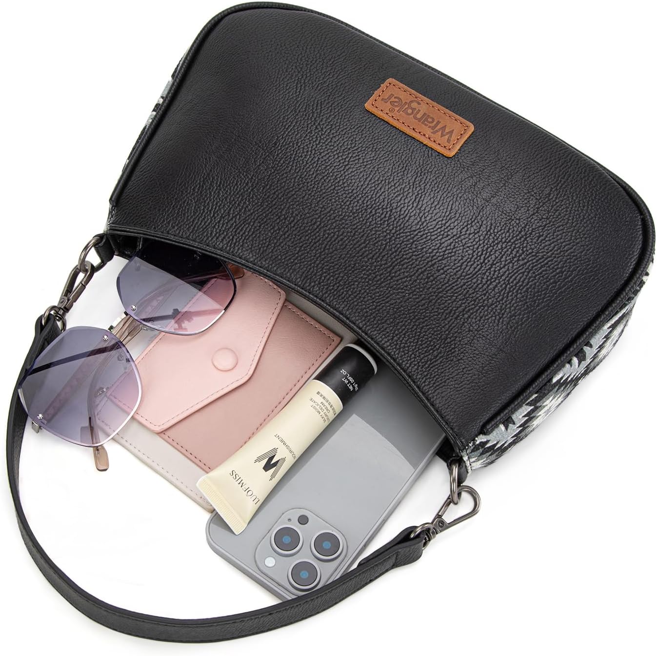 Wrangler Western Shoulder Bag for Women Small Purse Aztec Hobo Bag HandBag with Detachable Strap - Image 5