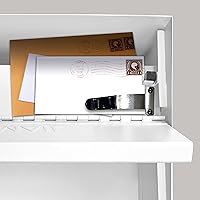 Vista 7 de Mail Boss 7169 Buzón de Seguridad Metro con Cerradura para Montaje en Pared, Blanco Alpino
