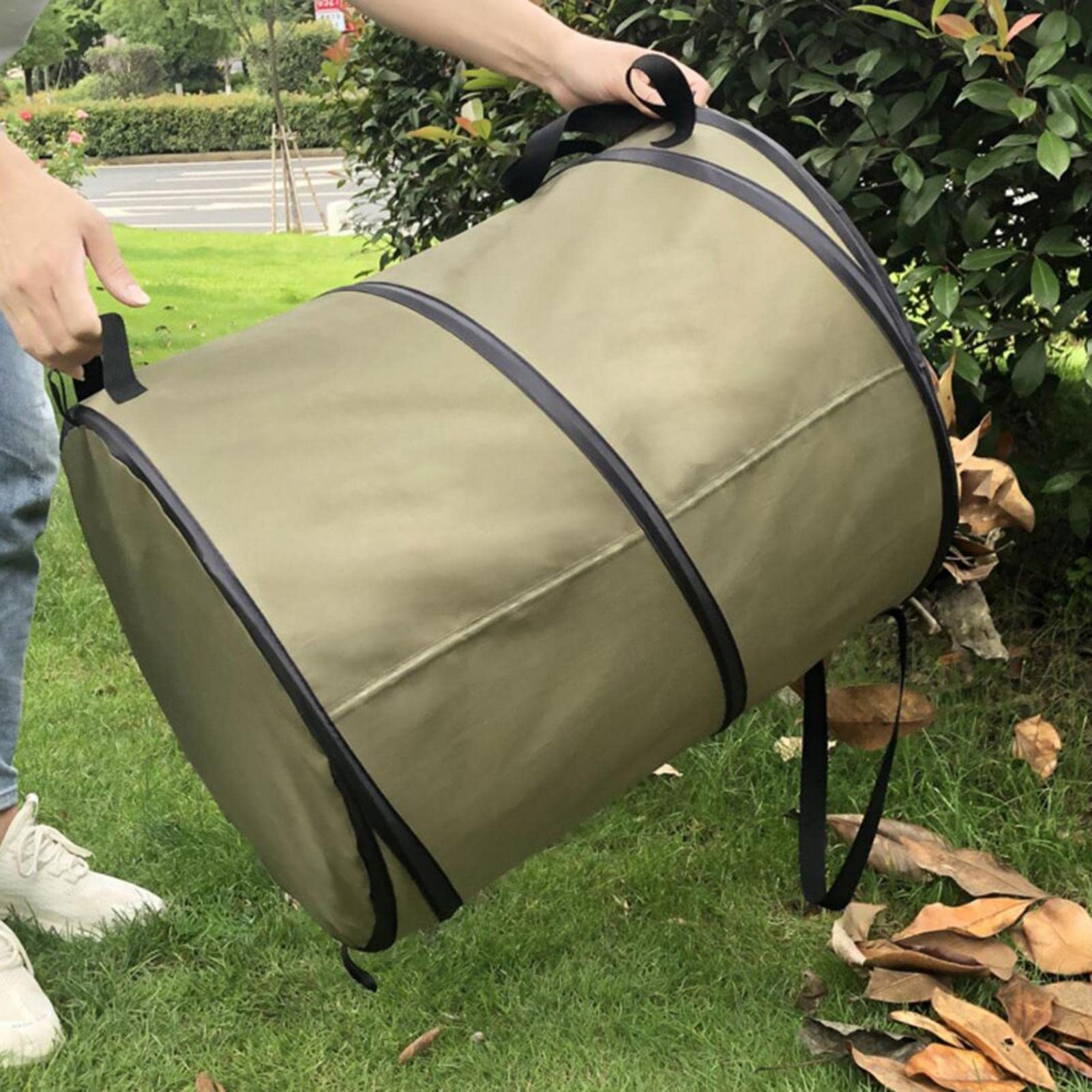 Joyivike L Green Sacks For Garden Waste - 3 Size Arge Garden Pop-Up Tidy Bag | Reusable Garden Waste Sacks Heavy Duty With Handles, Garden Waste Bag Holder For Collecting Eaves, Grass